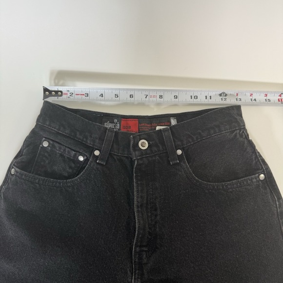 Vintage Levi's Silvertab Loose Black Jeans Womans Sz 26x30 7/8 Baggy Y2K Denim - Picture 8 of 12